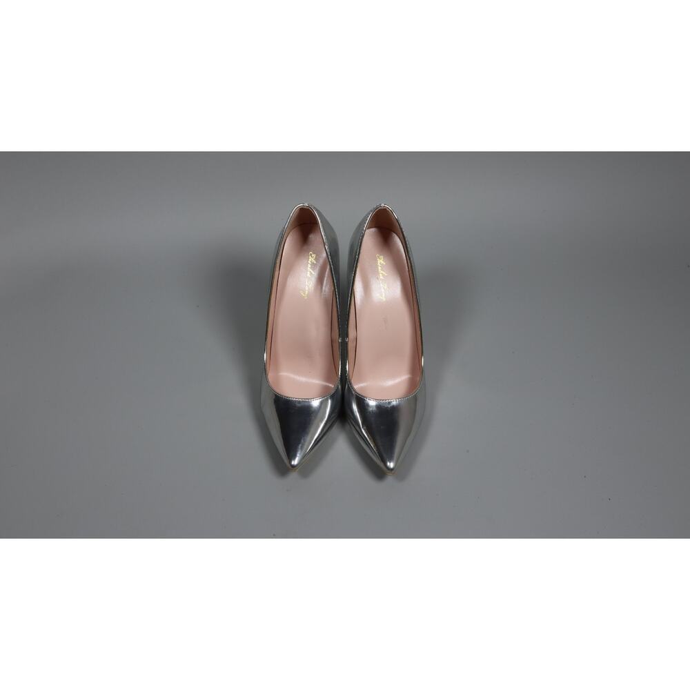 Elizabeth Lang 4.7 Inch Pumps Pointy Toe Stiletto Wedding Shoes Silver Size 8 - Picture 2 of 8
